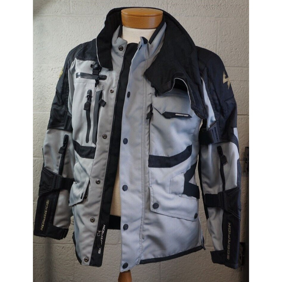 Scorpion XDR Mens Textile Motorcycle Jacket Black/Gray Size L - Picture 2 of 10